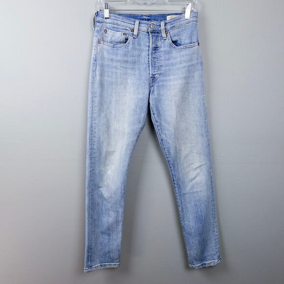 Levi's 501 Jeans Sz 26 Skinny Italian Selvedge Denim Heart Break High Light Wash - Picture 1 of 16